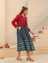 Women Ethnic Motifs Printed Fit & Flare Dress With Jacket